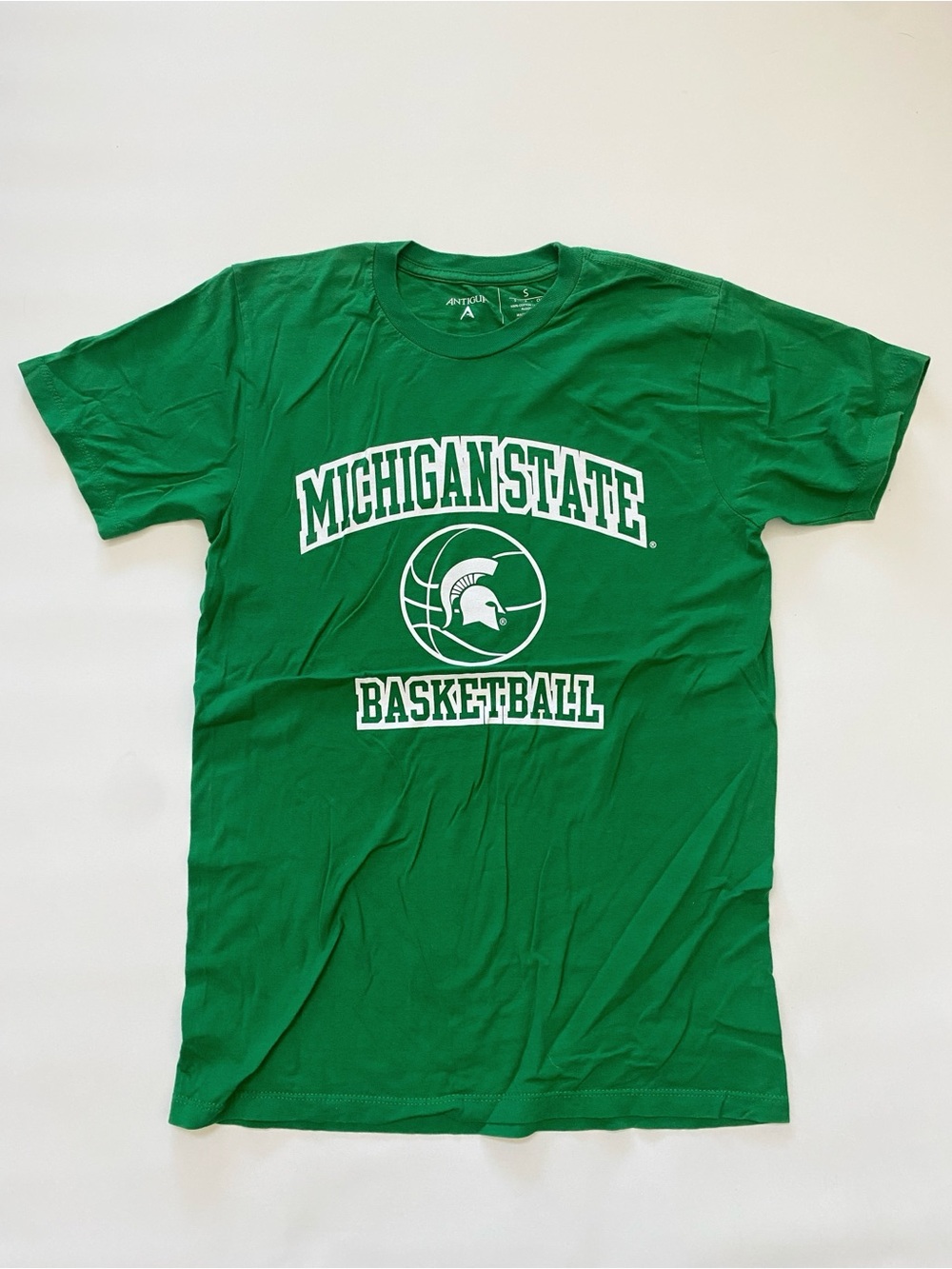 Michigan State Spartans Basketball Green Tshirt, men’s small